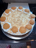 Whole banana pudding cheesecake with vanilla wafers